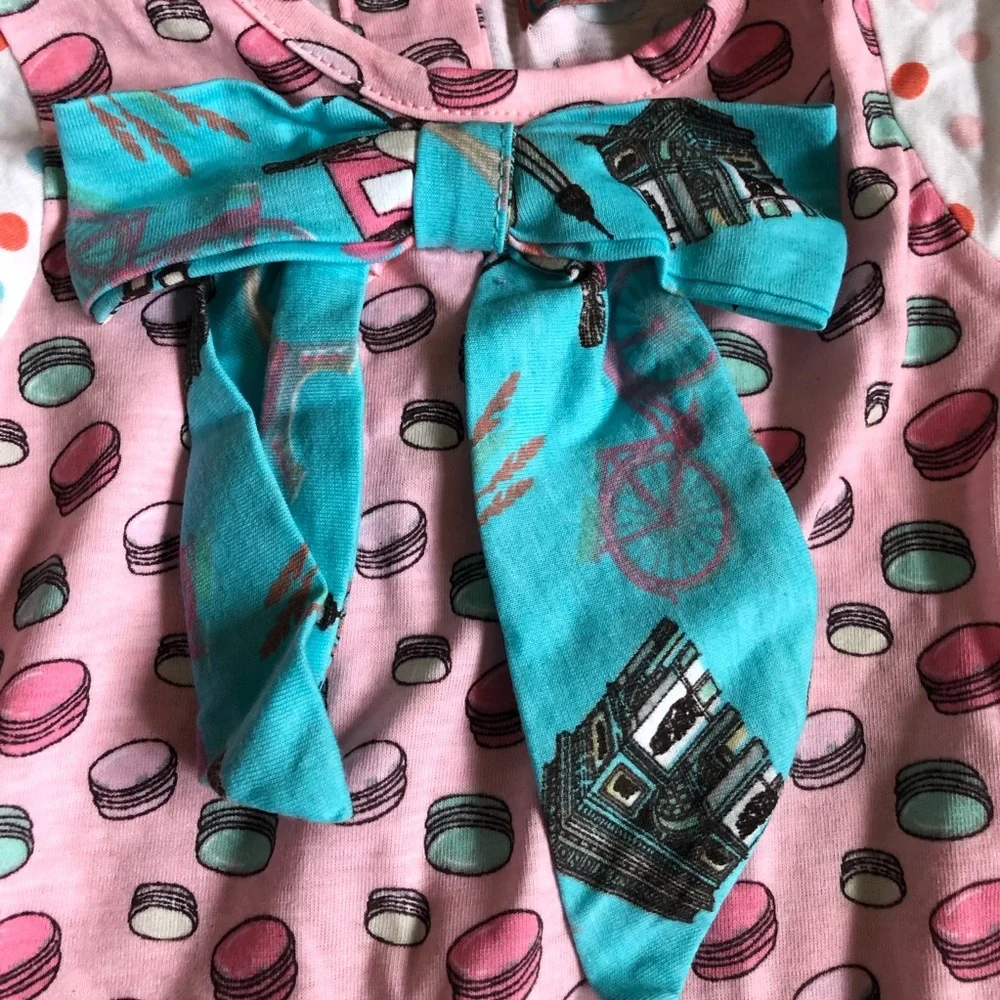 Jelly the Pug Macaroon & Polka Dot Jumpsuit